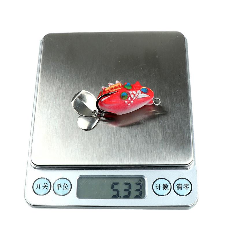 Lure Bait Wind Thunder Frog3.5cm5.4gDouble Sequin Flat Hook Black Fish Special Bait Imitation Bait Fishing Black Artifact