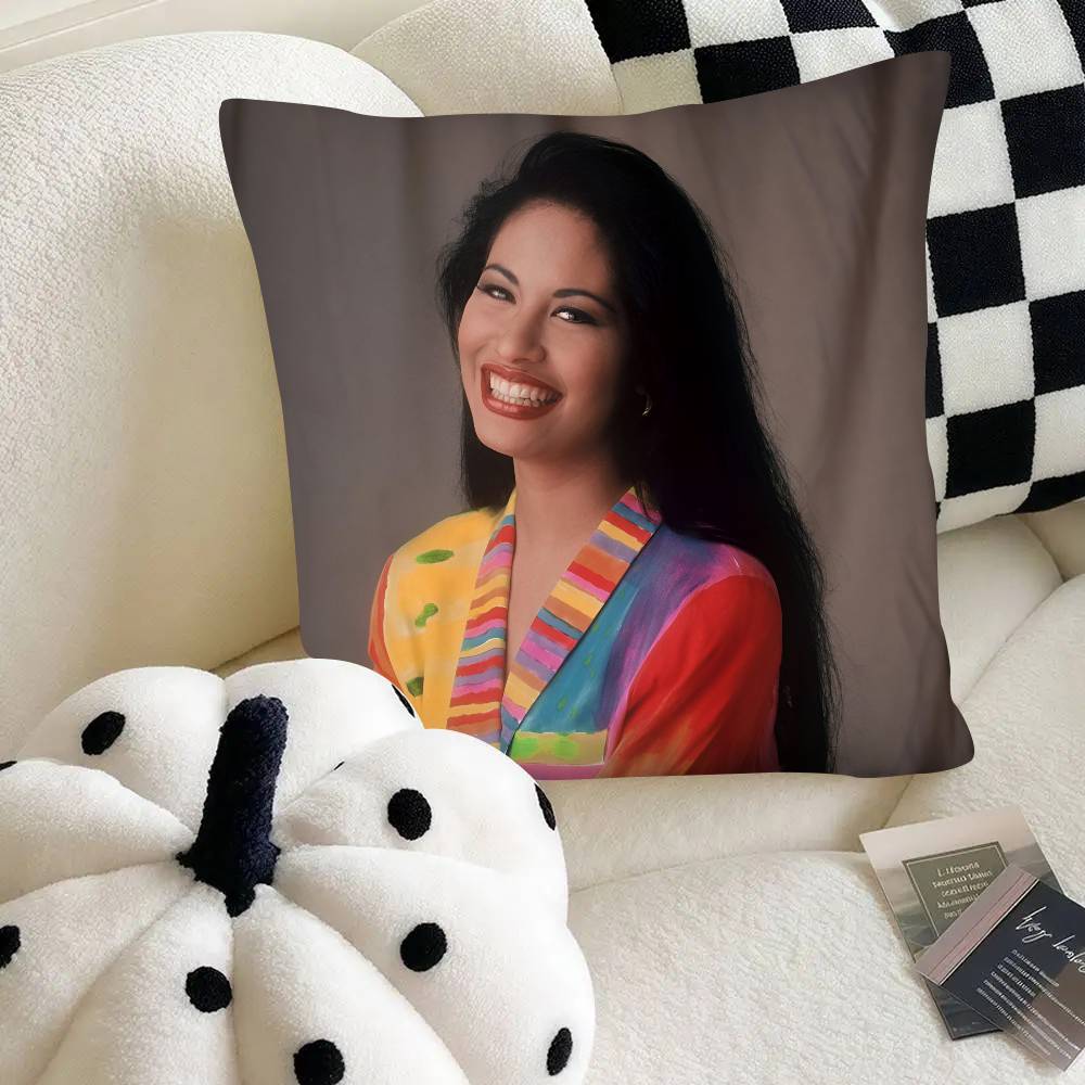 Singer Selena Quintanilla Pillow Case Fashion Square Pillowcase Bedroom Sofa Room Ins Decoration Leisure