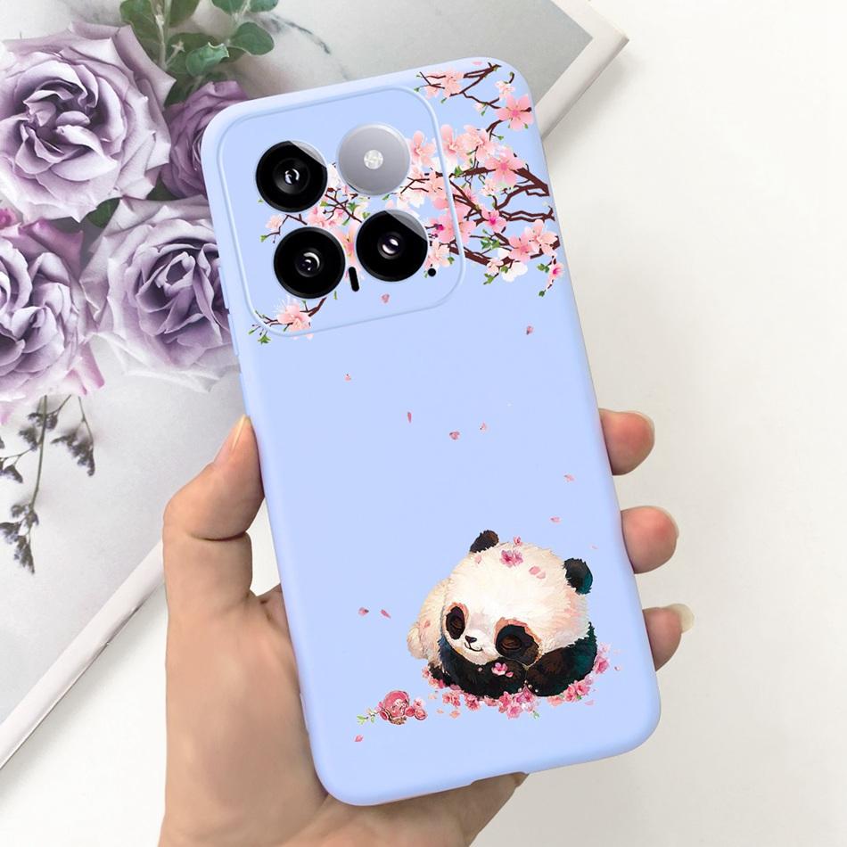 For Xiaomi 14 Phone Case Xiaomi Mi 14 5G Mi14 2024 Cute Cat Cartoon Jelly Silicon Soft Protective Back Cover