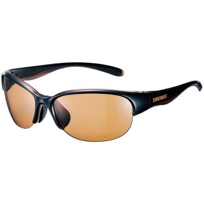 SWANS Luna Sports Polarized Black X Clear Brown Women's Sunglasses, LN-0065 BRBK,