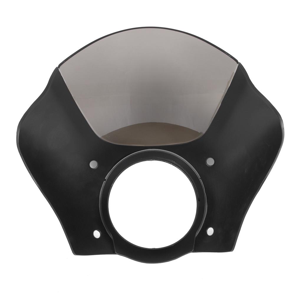 6in Vintage Motorcycle Headlight Fairing Smoky Windshield Universal Modified Part