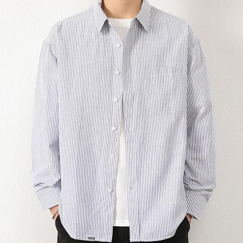 Mark Fairwhale Men's Striped Business Casual Shirt