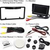 License Plate Frame Monitor Parking Sensor Radars Rearview Backup Camera 3 in 1