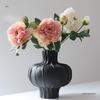 High-Quality Burnt Edge Silk Peony - Artificial Flower for Home Decor & Photography