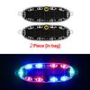 Solar Power Warning Light with Colorful LED For Car Motorcycles Flashlight Indicator In-Night Caution Strobe Light Running Lamp