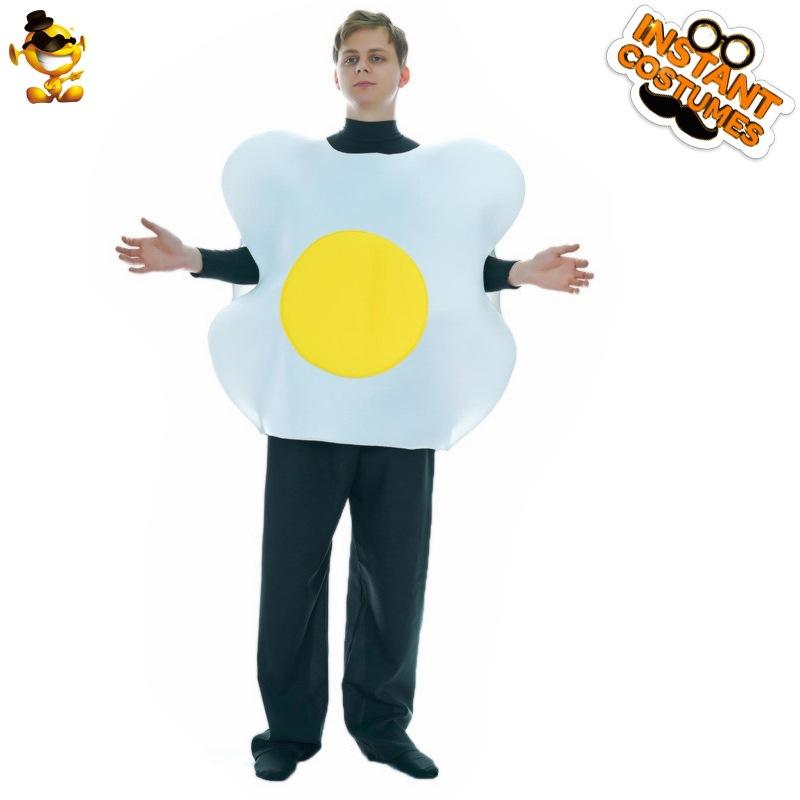 

Adult Halloween men and women spoof poached eggs funny food sponge stage show party costume cosplay One size fits all