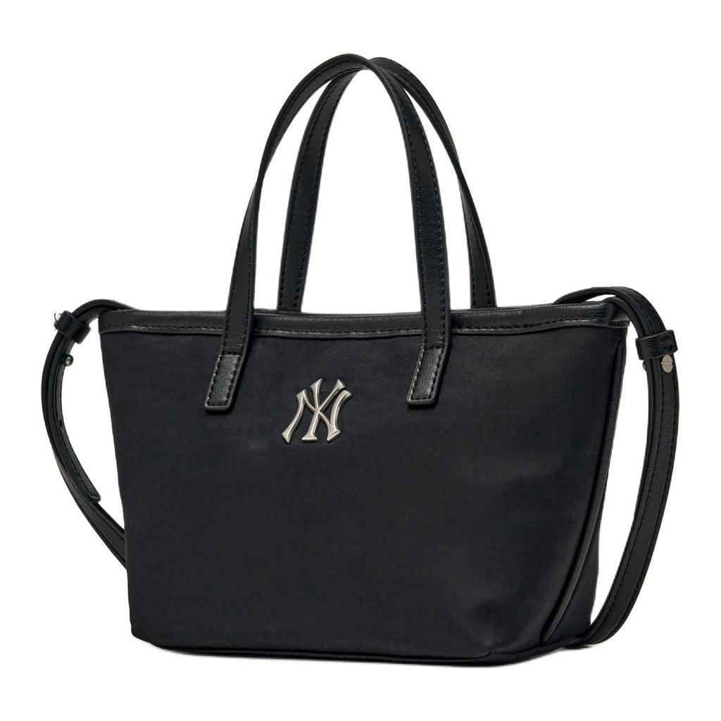 MLB New York Yankees Solid Color Versatile Adjustable Detachable Tote Bag Nylon Crossbody Handbag Mini Women Bags Black 3ACRVN16N-50BKS