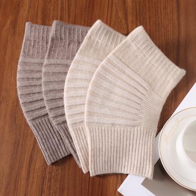 100% Pure Wool Stripe Elastic Knee Brace Winter Warm Thermal Compression Sports Knee Warmers Protector Sleeve for Women & Men