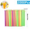 50-2000Pcs Beverage Spoon Straws Color Milkshake Smoothie Spoon Drinking Straw for Party Bar Birthday Supplies Wholesale