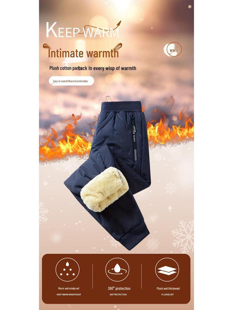 Jungen Gesteppte Winterhose mit Fleecefutter – Winddicht, Wasserdicht und mit Bündchen.