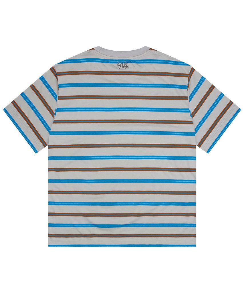 GLACK Gt141 Multi-Stripe Pocket T-Shirt (Gray)