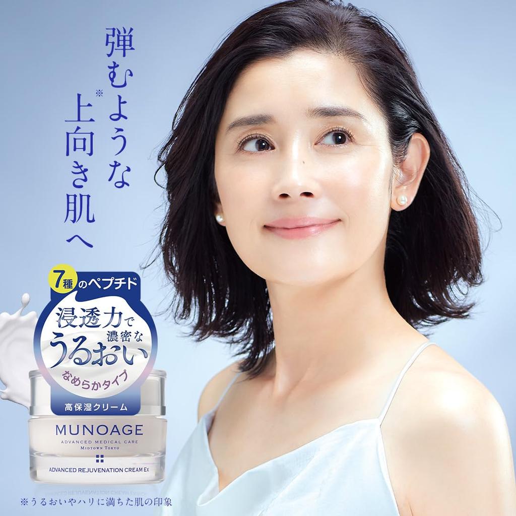 Munoage Fermitate și elasticitate Smooth 30g x 2 Cremă hidratantă pentru întinerire a feței, uscată, sensibilă la lumină, tip, set, peptidă, hidratantă, ten,