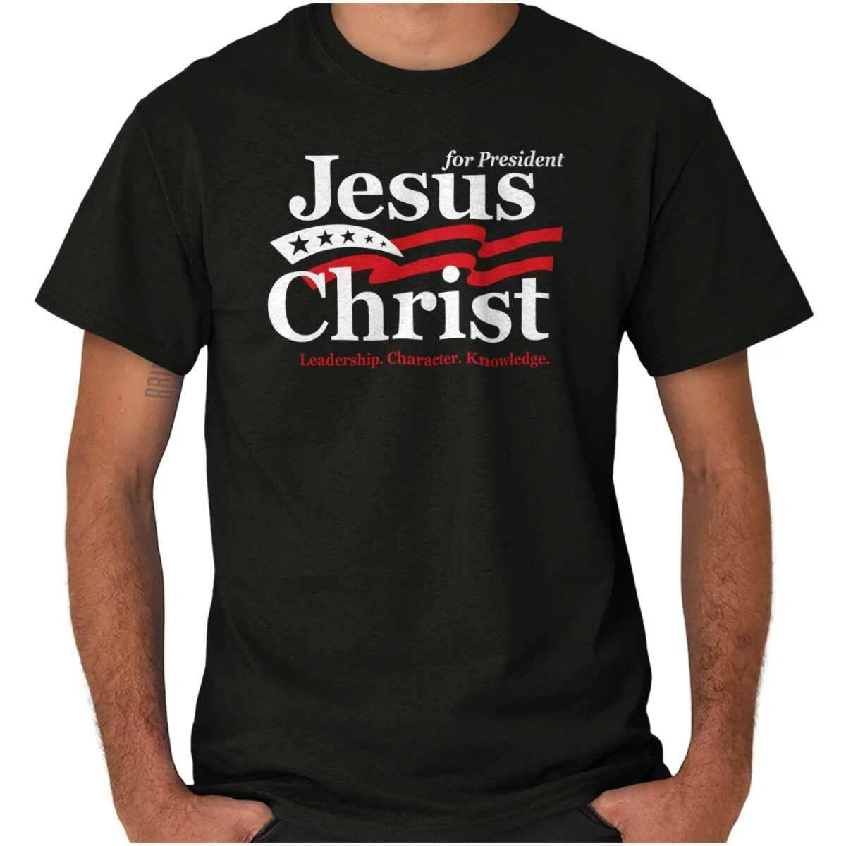 Christian Jesus Christ For President USA Womens or Mens Crewneck T Shirt Tee XXL