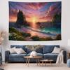 Dreamy Beach Atmosphere Capturing the Beauty of Island Sunsets  Artistic Wall Hanging Tapestry