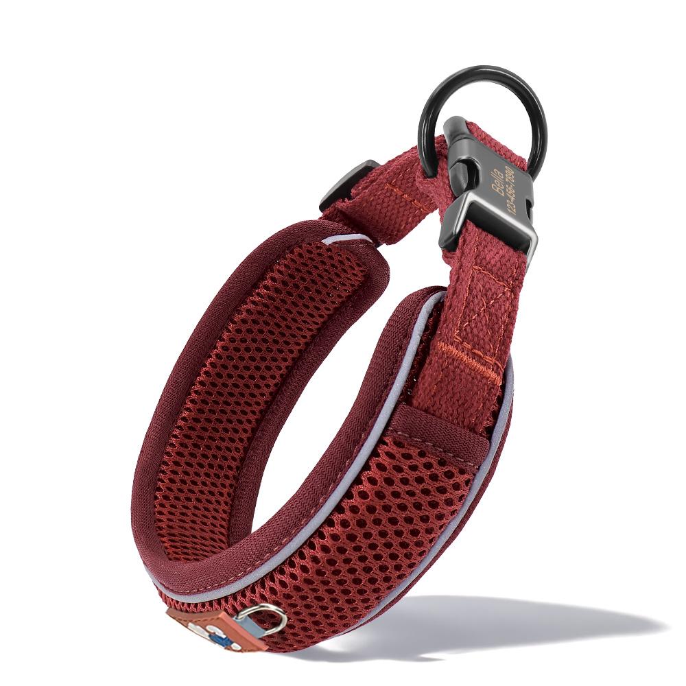 Premium Personalized Dog Collar Mesh Breathable Reflective Pet Collar Durable Comfortable Necklace for Small Medium Large Dogs