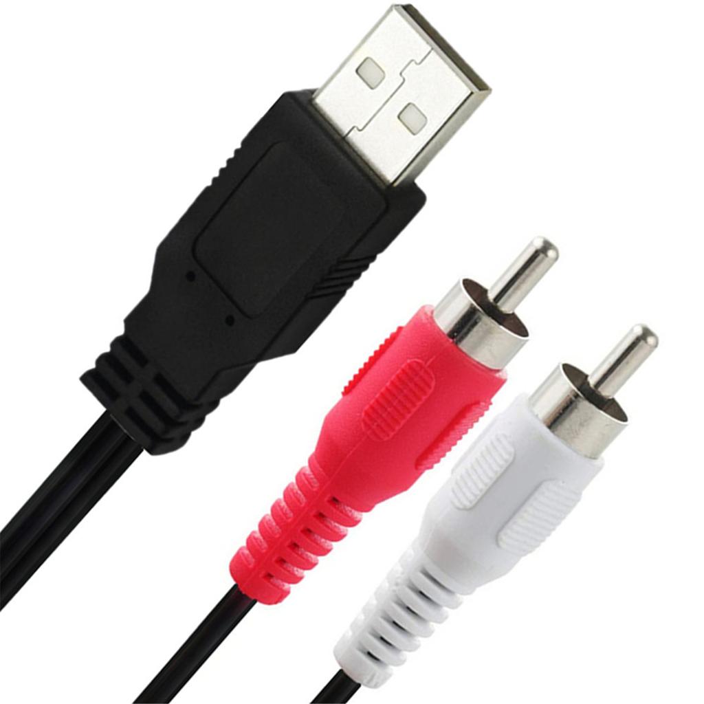 USB To 2RCA Composite Sound Video Converter Cable Accessories For Streaming Media Camcorder To PC/TV Sound Transfer 1.5m