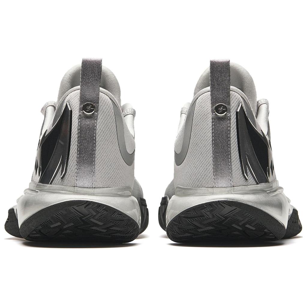 New Anta GH5 Cushioning Rebound Low Top Basketball Shoes Men's Silver Black 112431115-6
