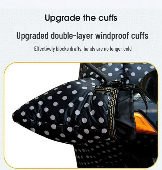 Bent Beam Motorcycle Windshield Fleece-Lined Waterproof Knee Pads - Warm, Thickened, Cold-Proof, Four Seasons Use.