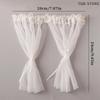 1:12 Miniature Curtain White Fabric Lace Door Curtain Window Decor Model Bedroom Living Room Furniture Decor Toy