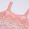 High quality spot summer and autumn new thin long-sleeved top knitted sweater jacket + sleeveless dress set 2598