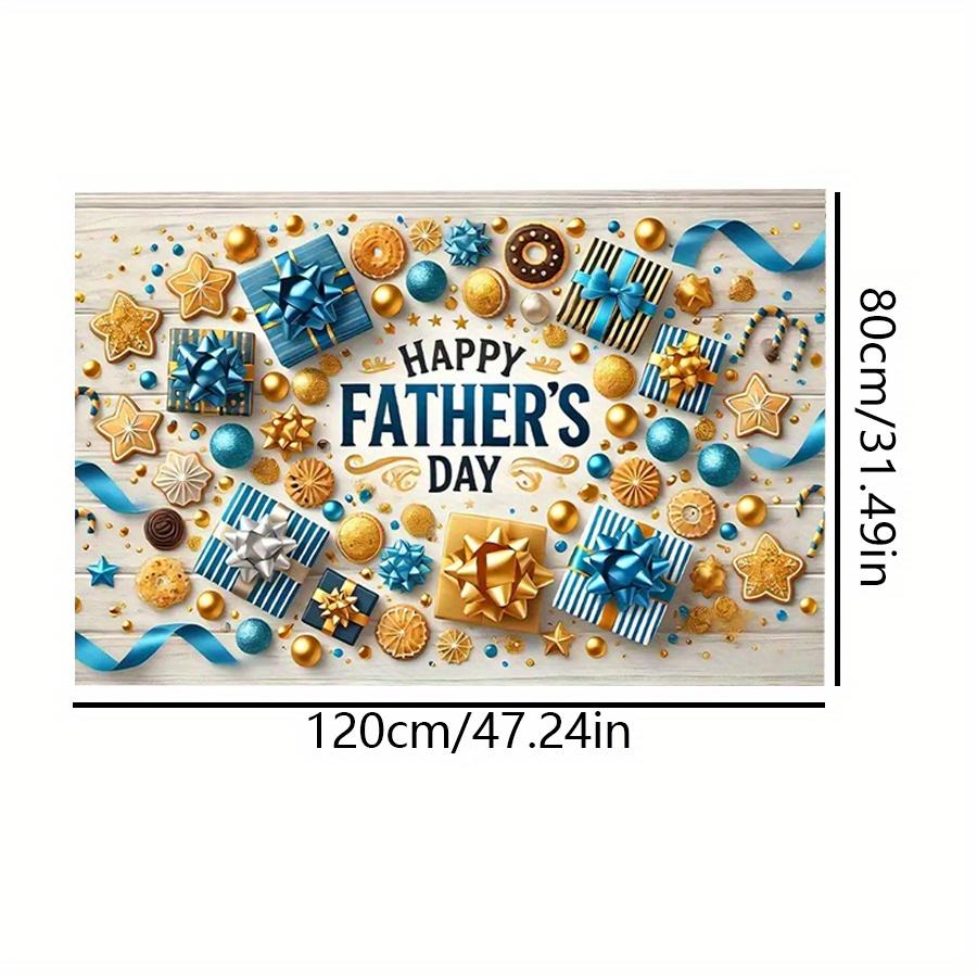 

1 шт., баннер для вечеринки ко Дню отца из полиэстера, универсальный декор для свадеб, дней рождения, юбилеев, Рождества, Нового года, Дня святого Валентина, без электричества 120*80cm