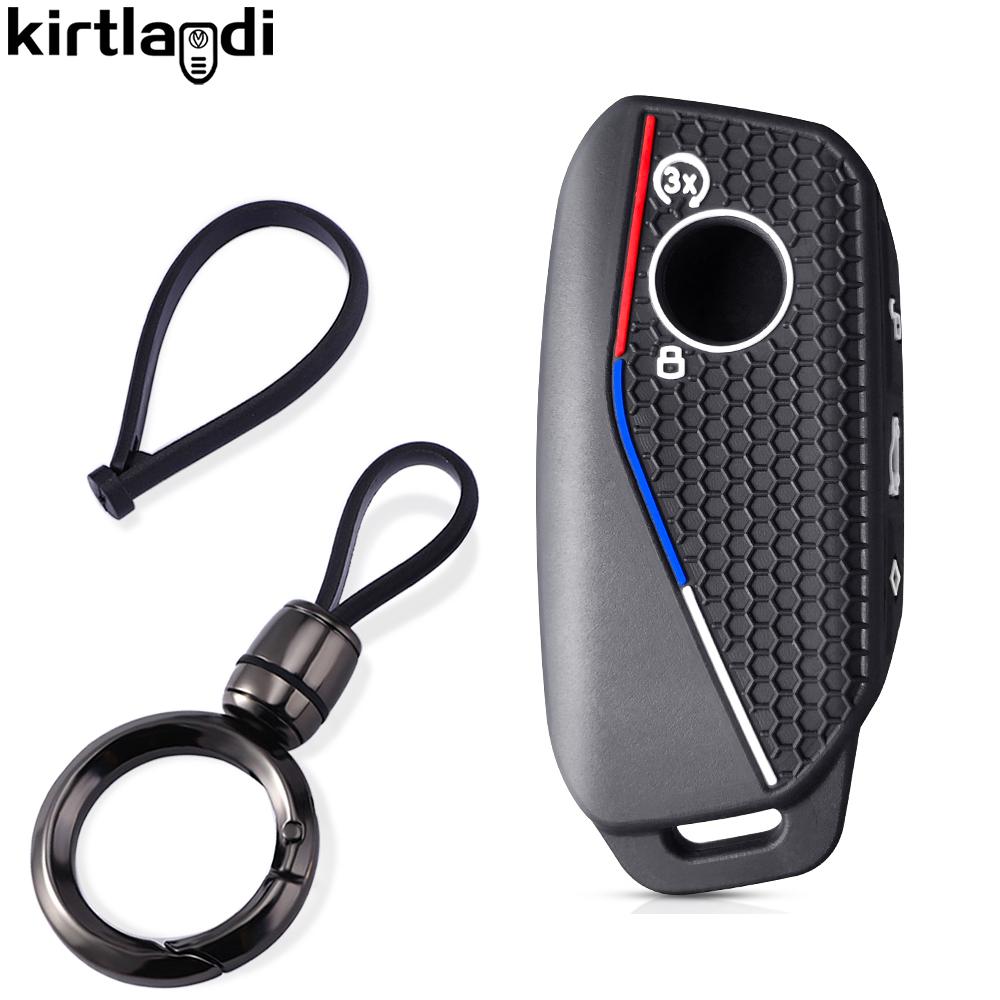 Silicone Holder Key Cover Accsesories For BMW X1 U11 Series 7 735i 740Li X7 I7 G07 LCI XM X1 2024 U 11 Car Key Case Keychain
