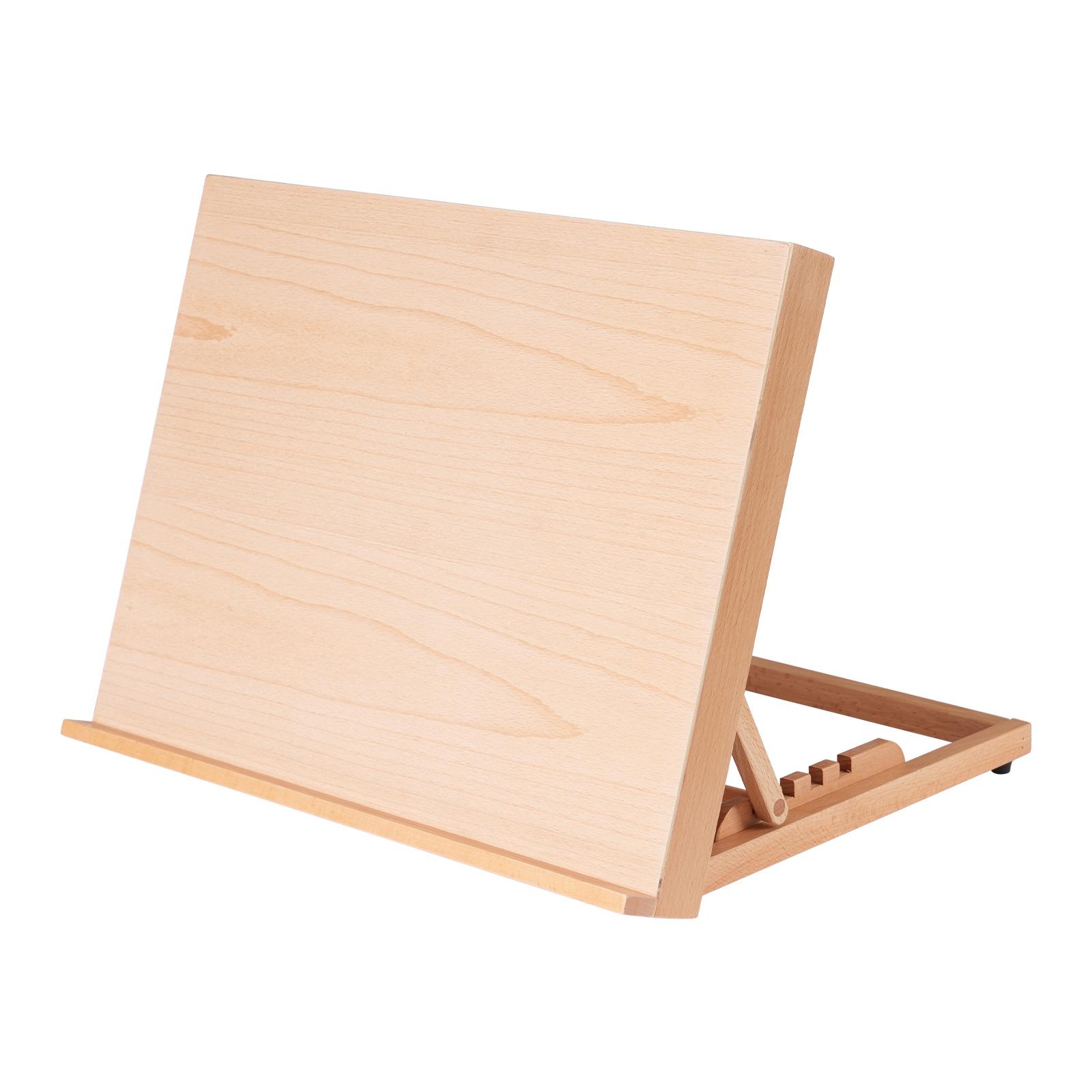 

Beech Wood Painting Board Stand Adjustable 0-80° Angle Stable Triangular Structure Foldable Portable for Artists and Students колір старого дерева