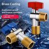 2Pcs Heavy Duty Copper Ball Valve Leakproof Full Opening Smooth Flow Shutoff Valve for Bathroom Renovation