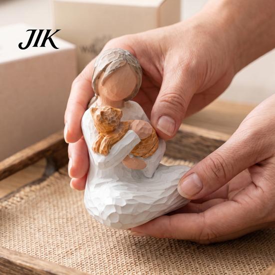 Quiet Atmosphere Ornament Cat Girl Resin Ornament, Artistic Tabletop Sculpture, Minimalist Small Figurine for Bedroom Healing Figure Home Entryway
