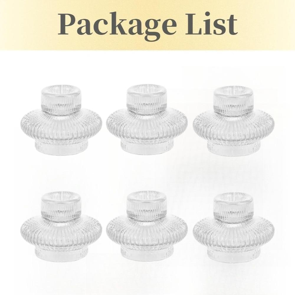 European Simple Double-sided Glass Candlestick Colorful Vertical Pattern Lantern Candle Holder Home Wedding Party Decoration