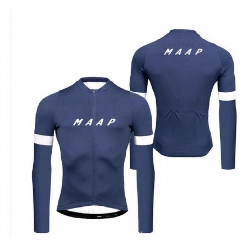 MAAP Unisex Radtrikot Bambusfaser Langarm Atmungsaktiv Slim Fit Rennrad MTB Fahrradshirt