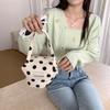 Vintage Inspired Colorful Polka Dot Handheld Tote Bag Elegant Design For Everyday Chic