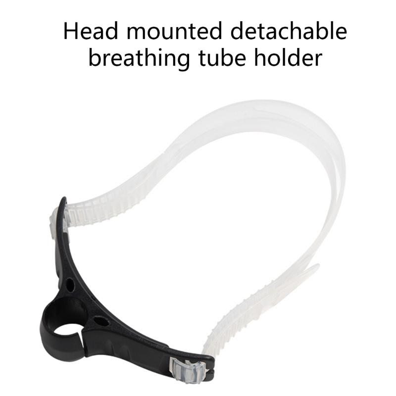 Training Headstrap Support Dry Top Snorkel Tube Comfortable Mouthpiece One-Way Purge Valves for Pool Open Water Swimming