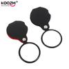 50/60mm Mini Magnifying Glass 6/8X Folded Leather Case Portable Handheld Read Newspaper Jewelry Gift Single Glass Lens Magnifier