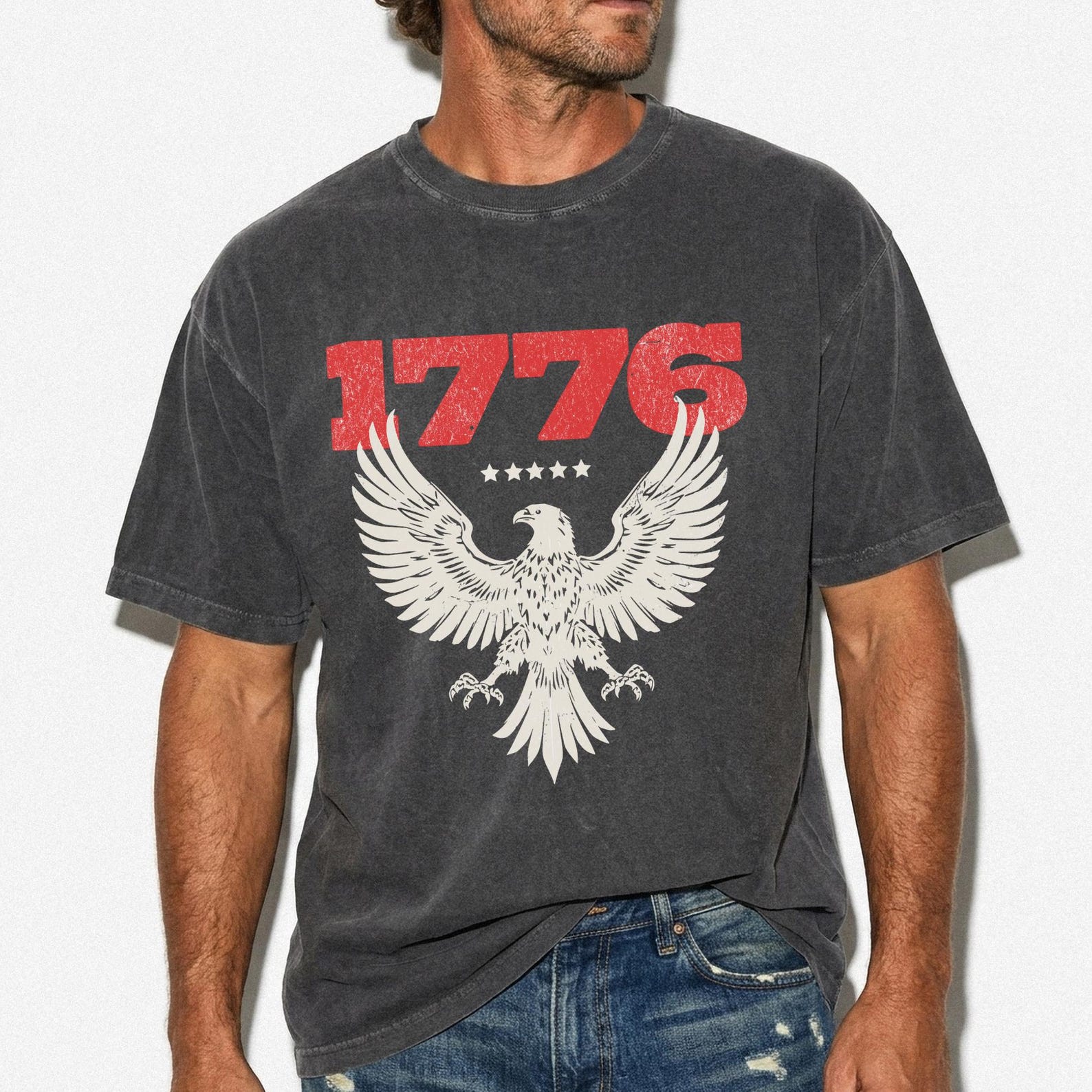 4th of July Shirt Eagle Freedom tshirt, Patriotic 1776 Eagle Shirt, Independence Day Tee, America 250 Shirt, Retro USA Graphic Tee, 4XL