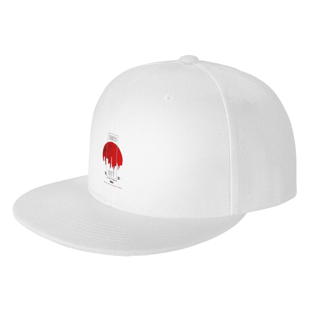 Fashion Tokyo City Japan Flat Brim Sun Hat Washed Denim Cap Tennis FeUnisex