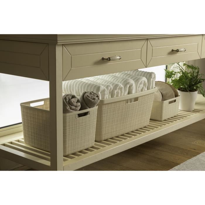 Corbeille à linge - Curver - Jute - 46 L - Beige