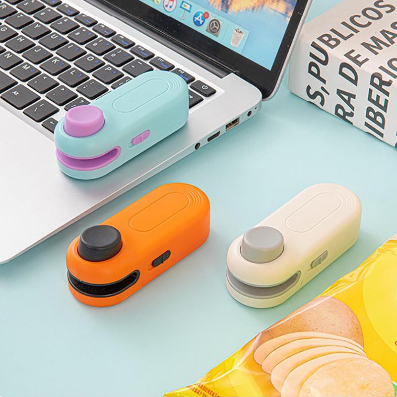 1/8pc Mini Sealing Machine Snack Bag Moisture-proof Heat Sealing Machine Plastic Bag Clip Food Fruit Snacks Preservation Tools