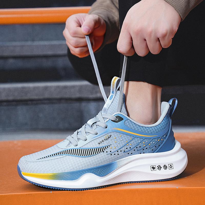 Fashion Men's Running Shoes Full Palm Carbon Plate Sports Shoes Marathon Racing Shock-absorbing Athletics Training Sneakers Mesh Sneaker