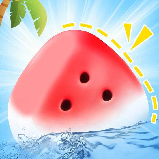 Watermelon Slice Slow-Rising Squeeze Toy Soft TPR Fidget for Stress Relief Cute Fruit-Shaped Decompression Gadget for Kids Adults