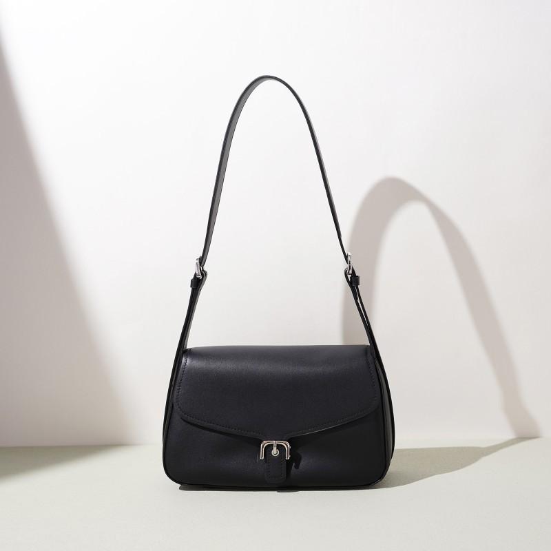 New Bag Korean Niche Small Square High-quality Texture Fashionable Underarm Genuine Leather Casual All-match Shoulder Women