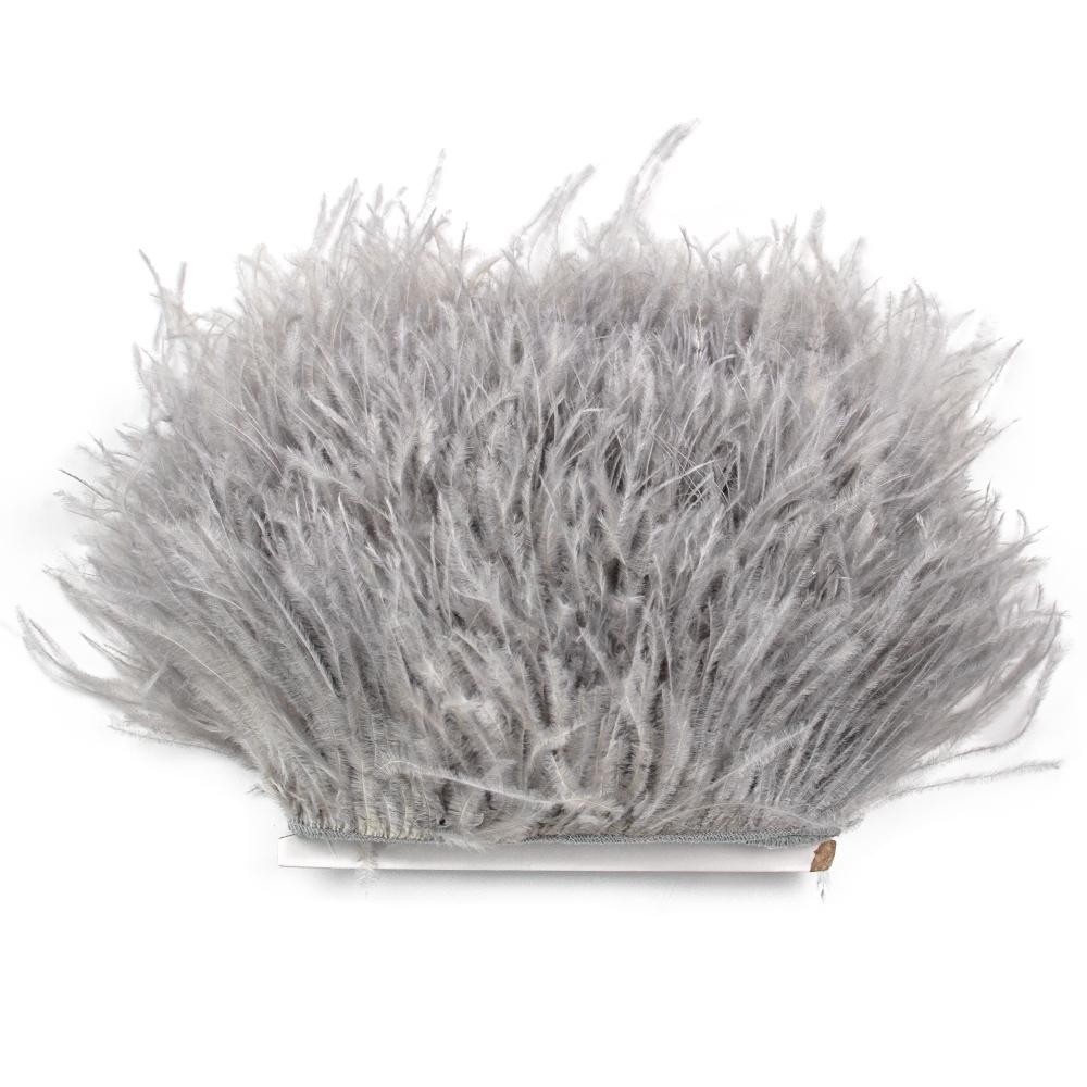 FeatherHigh Quality Ostrich Feather Trim Fringe Natural Ostrich Feather Ribbon Trimming for Party Dress Sewing Wedding Accessories 1 M