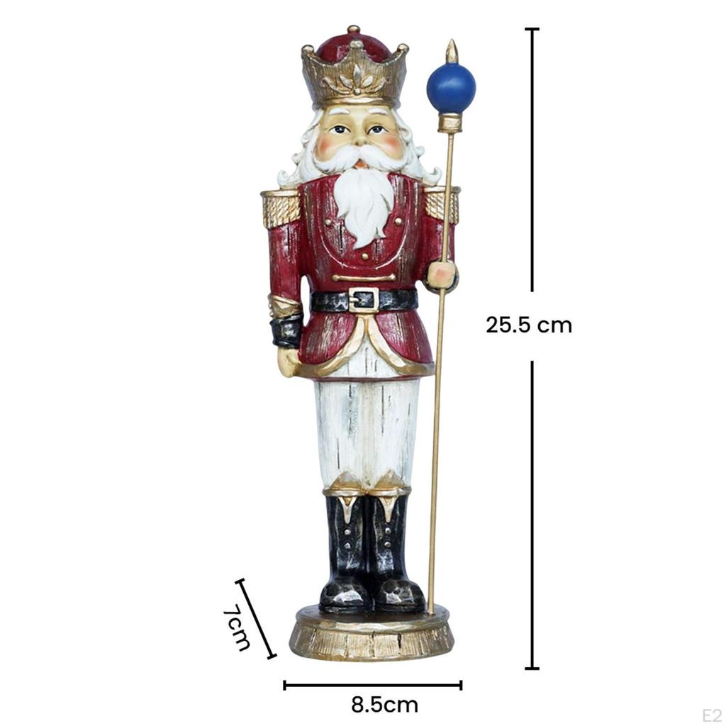 10Inches Christmas Nutcracker Soldier Gifts Hand Painted Doll Desktop Holiday Display Party Home