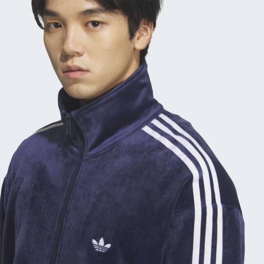 adidas Felpa con zip Originals in velluto Fb Tt