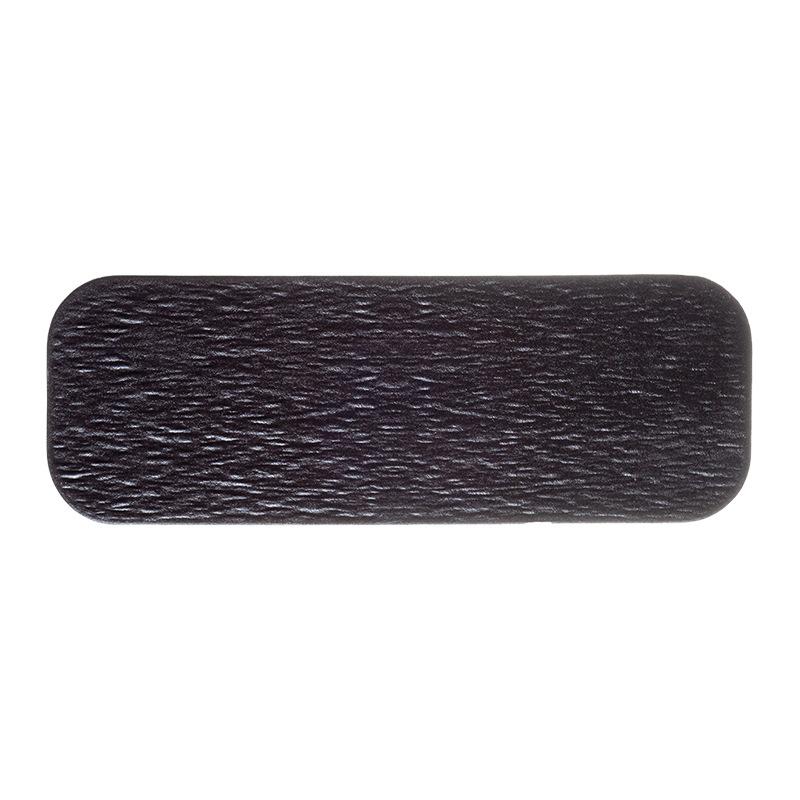 Black White Solid Color Rock Grain Restaurant Rectangular Plate Ceramic Long Plate Sashimi Plate Inventory Heart Sushi Utensils