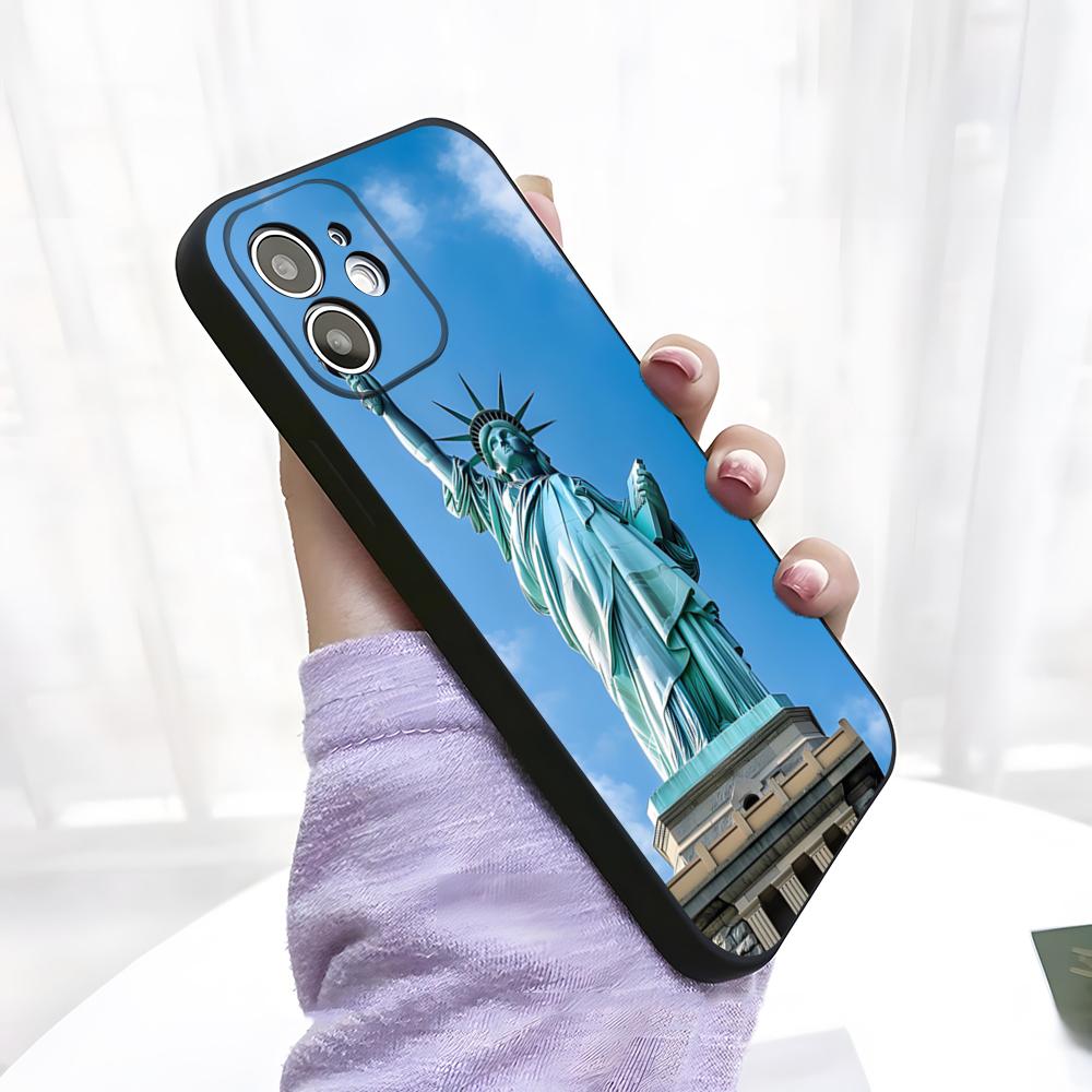 

Statue Of Liberty Phone Case For IPhone 17 Pro Max 15 Pro 16 14 Plus 12 13 Mini 11 Pro Shockproof Soft Cover iPhone16Pro