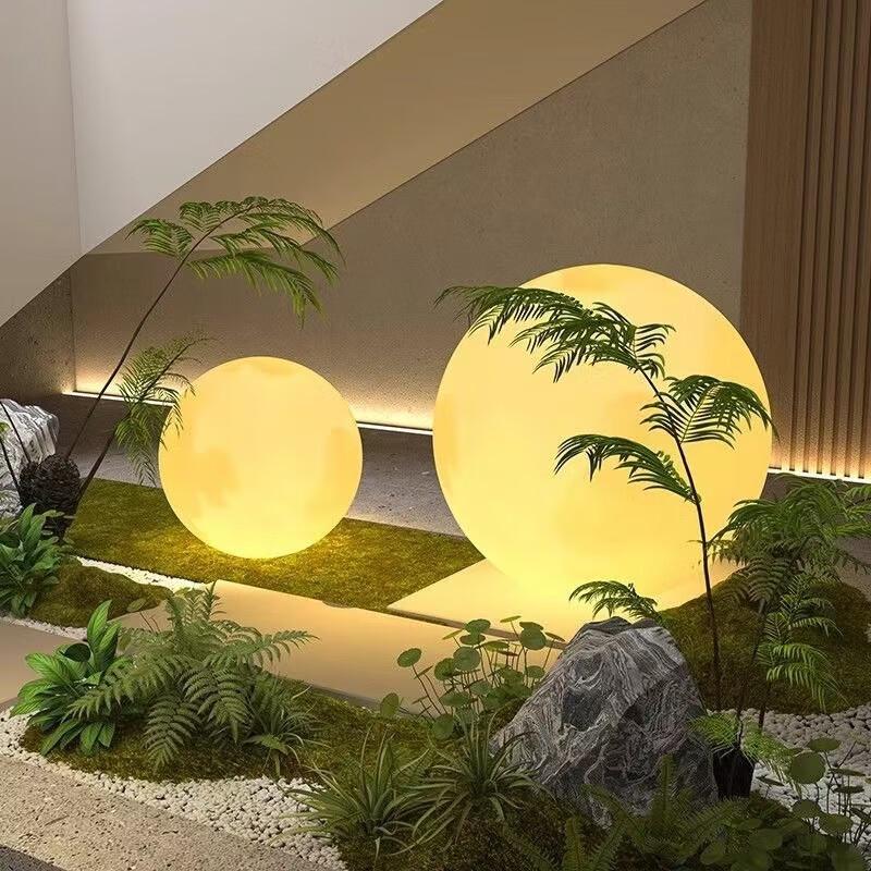 Heixie 30cm Outdoor Solar Moon Lamp