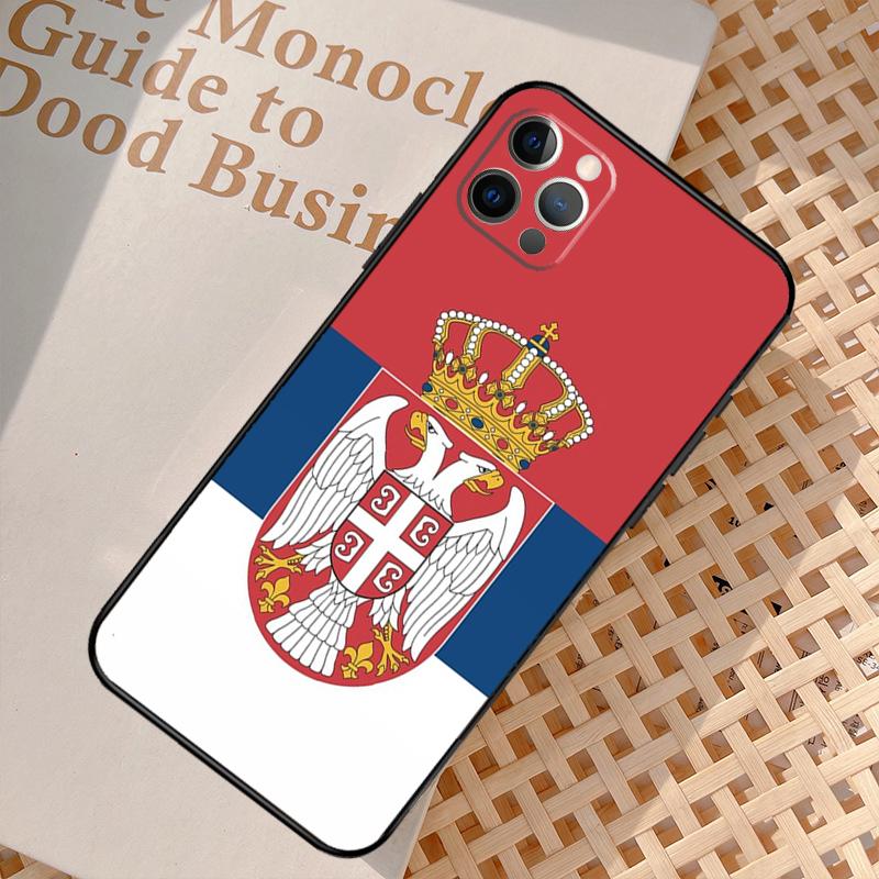 Serbian Passport Flag Phone Case For iPhone 17 Air 16 15 14 13 11 12 Pro Max 13 12 mini 15 16 Plus 16e Cover Coque