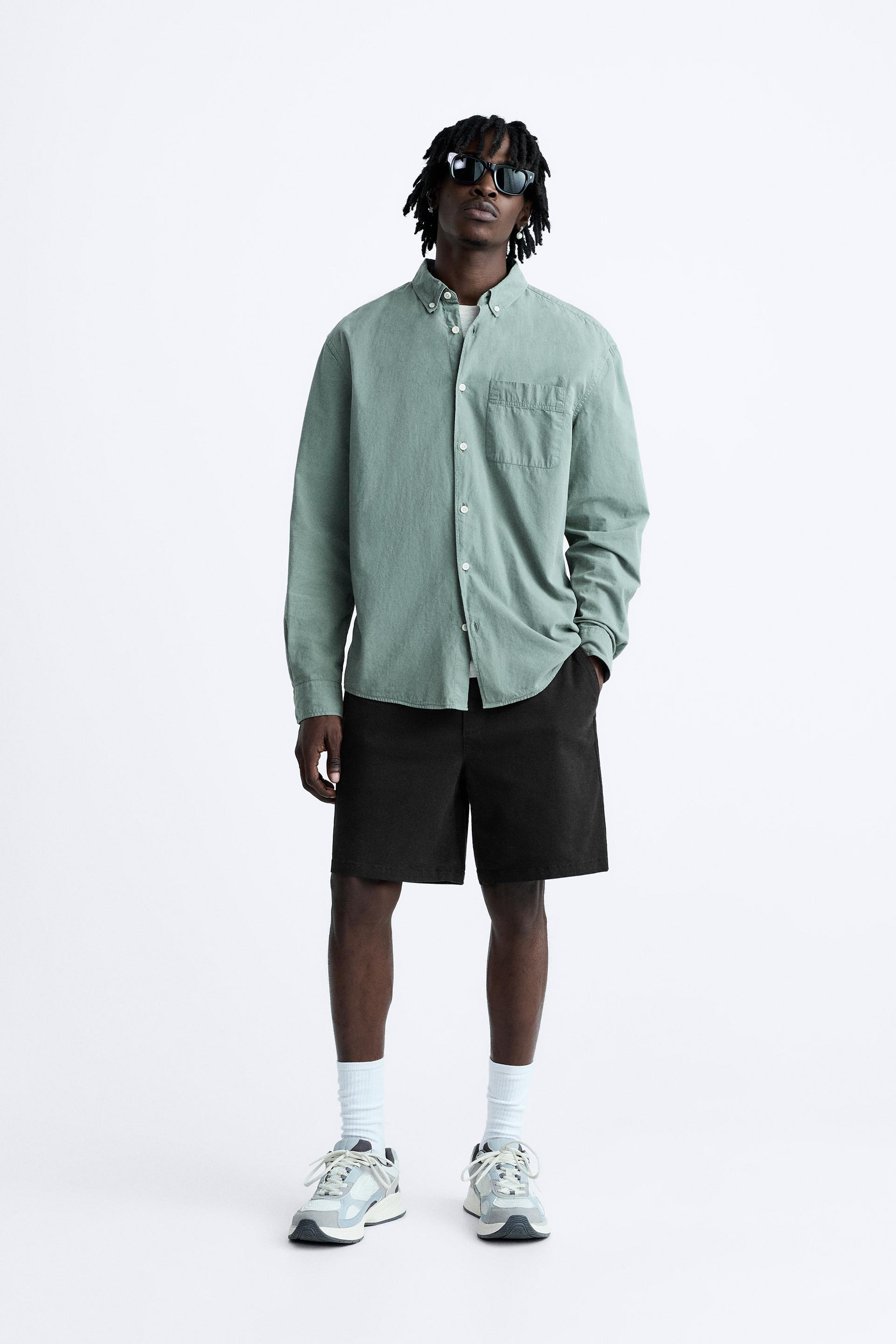 

ШОРТЫ-БЕРМУДА С ПОЯСНОЙ ПОСАДКОЙ