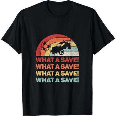 Vintage Retro What A Save Rocket Soccer Car League T-Shirt